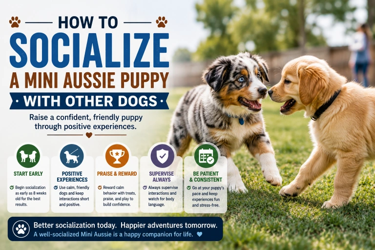 How to Socialize a Mini Aussie Puppy with Other Dogs