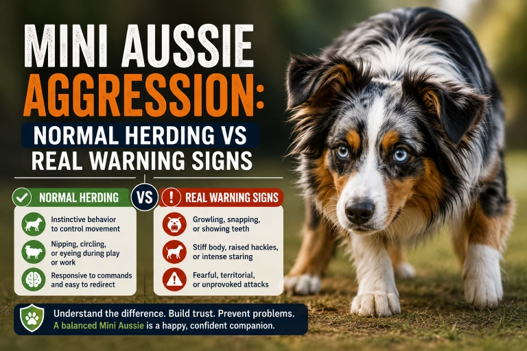 Mini Aussie Aggression Normal Herding vs Real Warning Signs