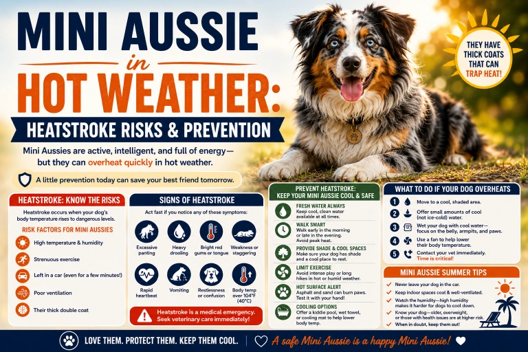 Mini Aussie in Hot Weather Heatstroke Risks and Prevention