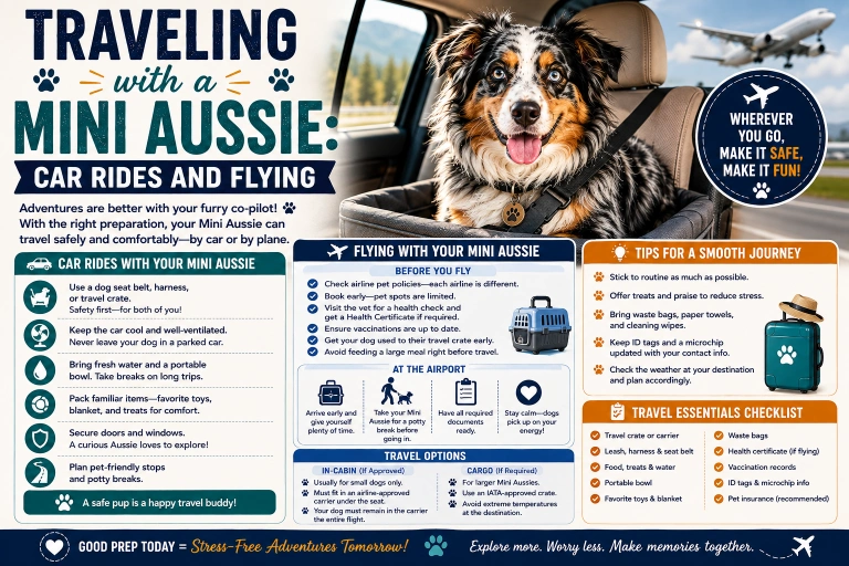 Traveling with a Mini Aussie Car Rides and Flying